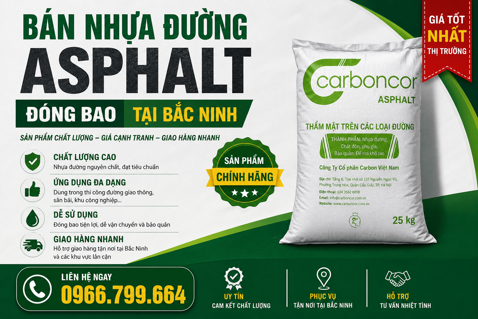Bán Nhựa Đường Asphalt Đóng Bao ở Bắc Ninh