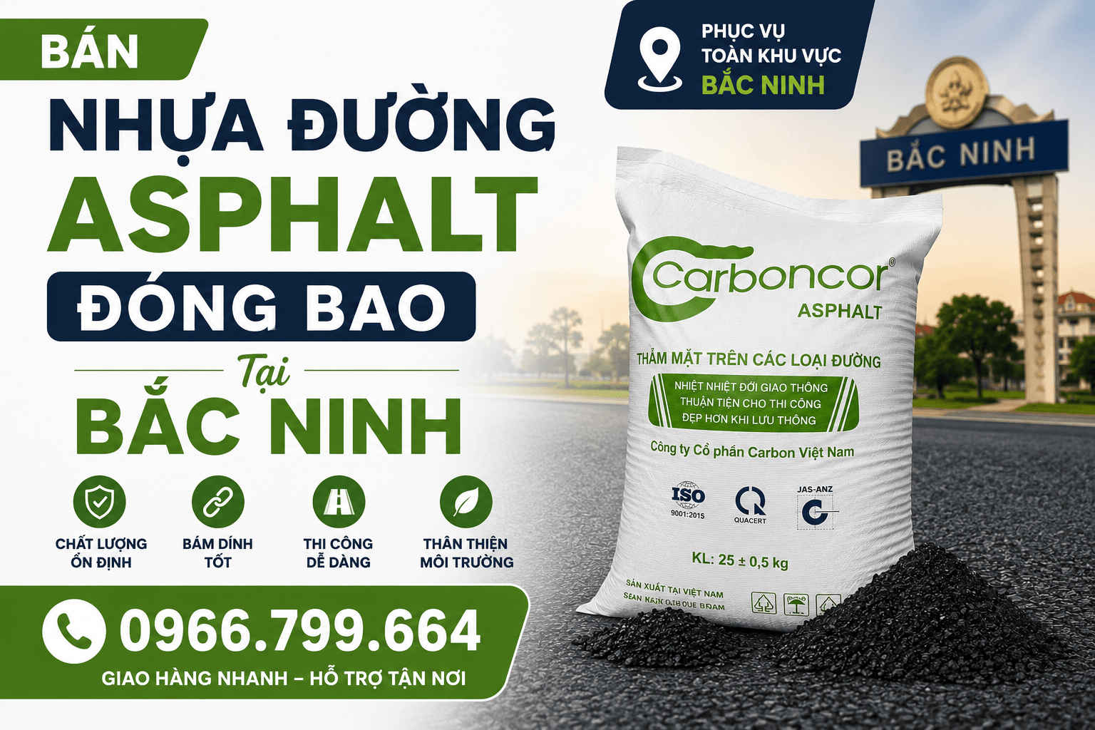 Bán Nhựa Đường Asphalt Đóng Bao ở Tại Bắc Ninh