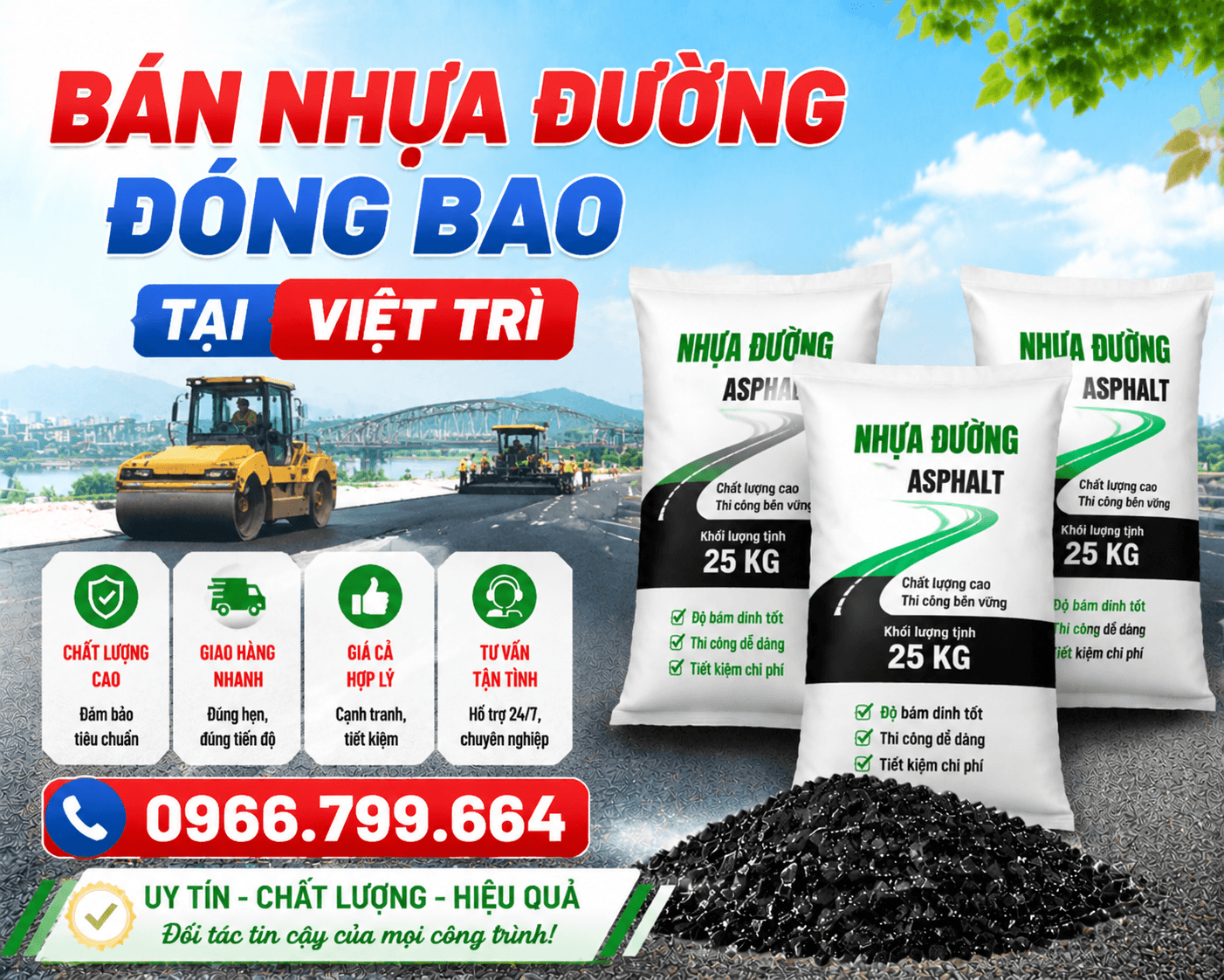 Bán Nhựa Đường Đóng Bao