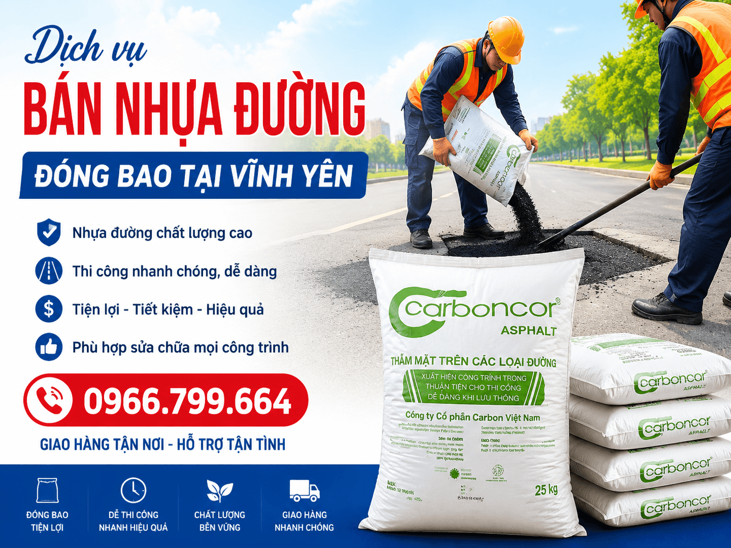 Bán Nhựa Đường Đóng Bao