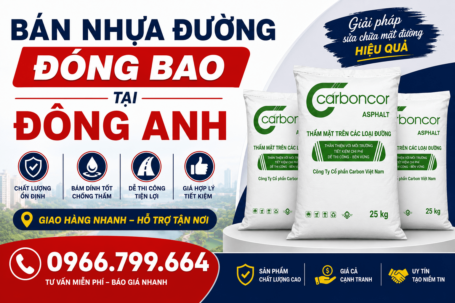 Bán Nhựa Đường Đóng Bao
