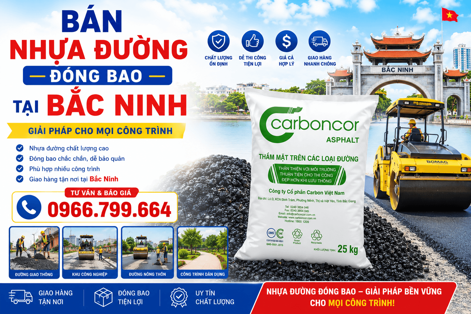 Bán Nhựa Đường Đóng Bao Bắc Ninh