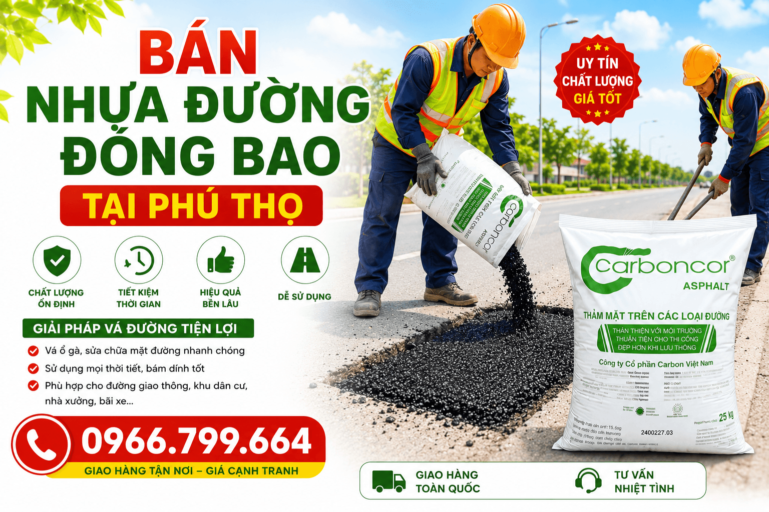 Bán Nhựa Đường Đóng Bao Chất Lượng