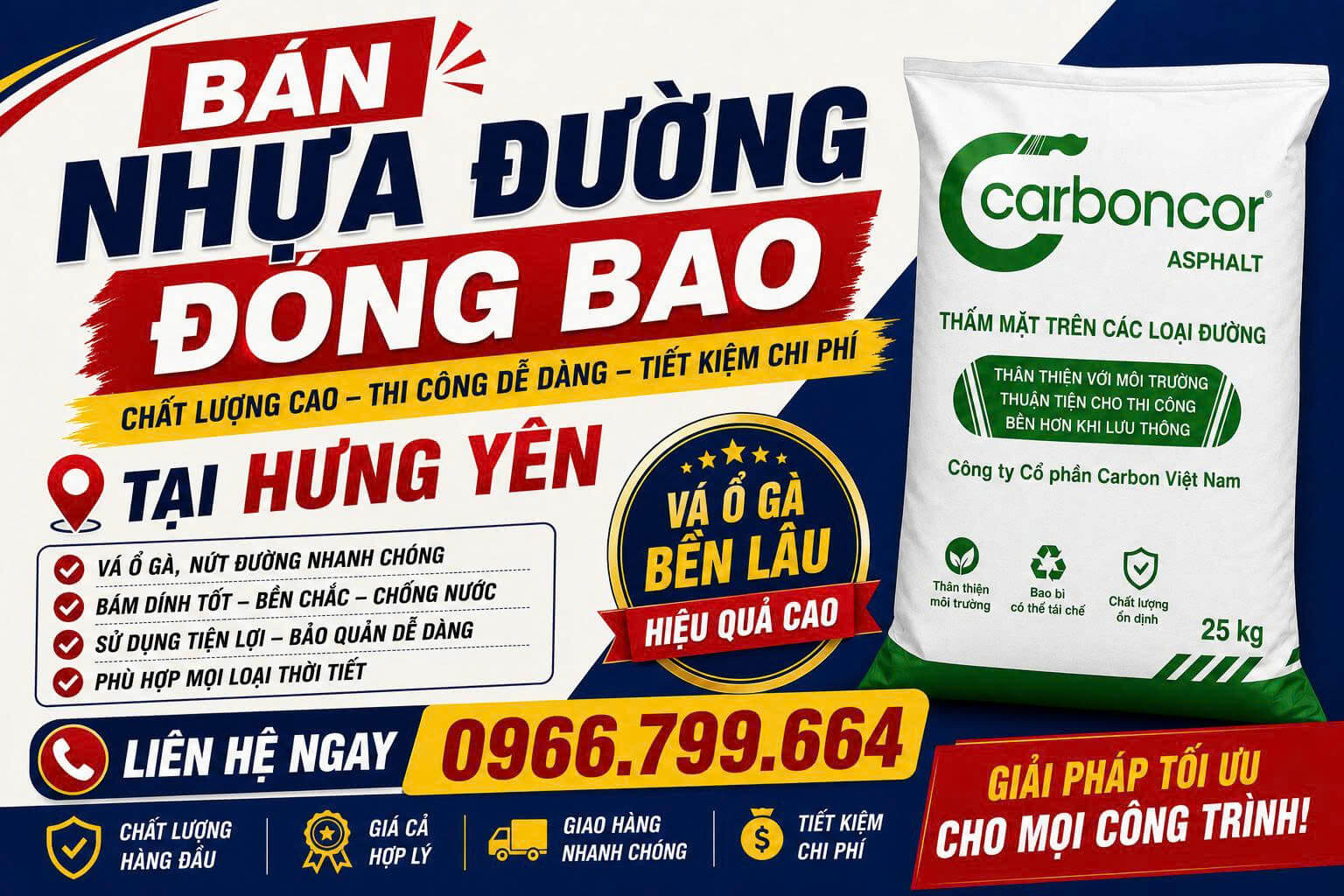 Bán Nhựa Đường Đóng Bao Hưng Yên