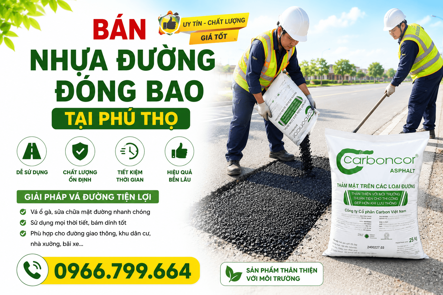 Bán Nhựa Đường Đóng Bao Phú Thọ