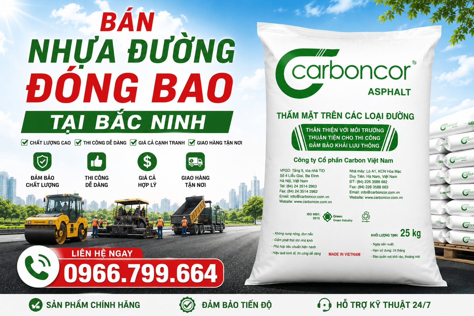 Bán Nhựa Đường Đóng Bao Tại Bắc Ninh
