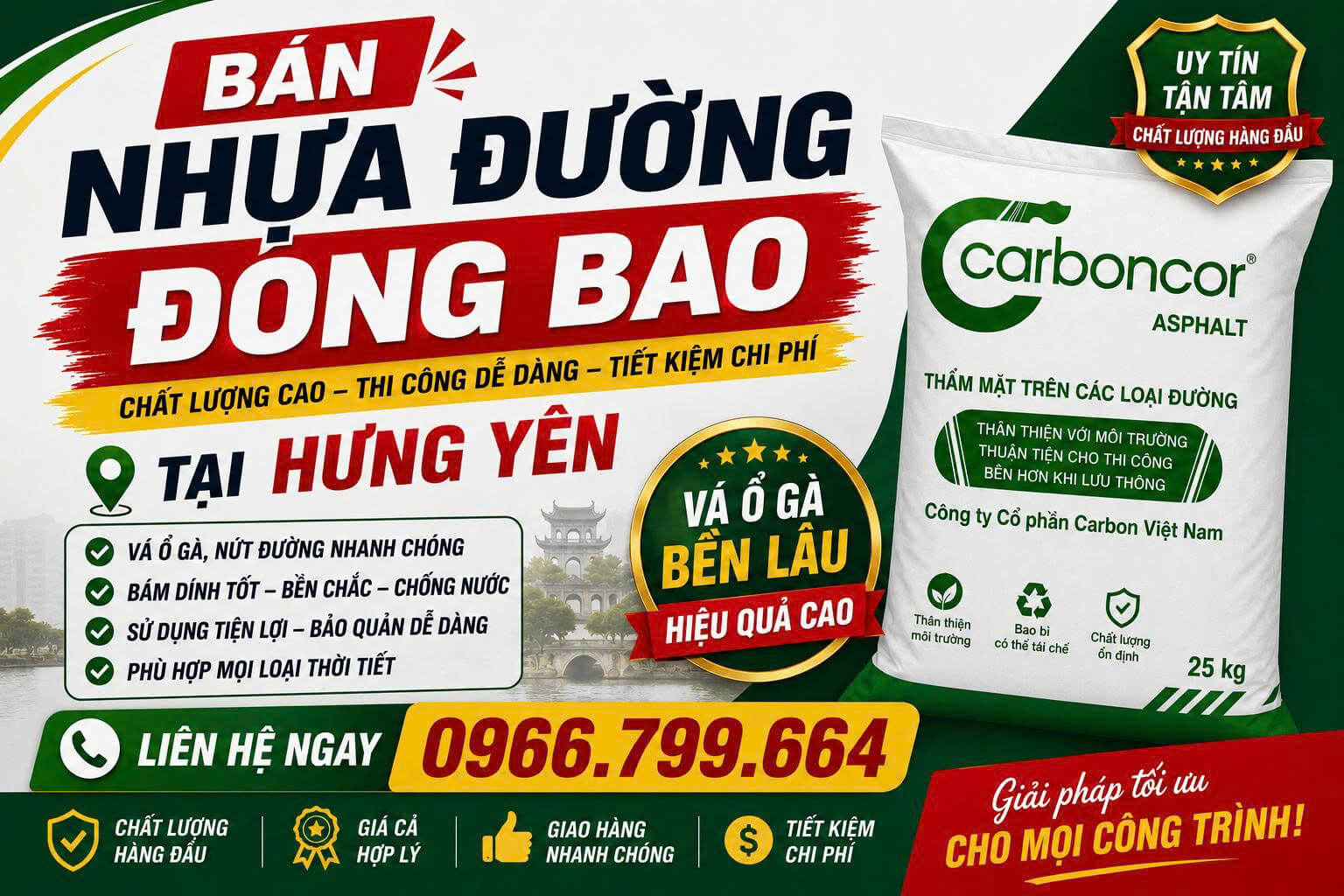 Bán Nhựa Đường Đóng Bao Tại Hưng Yên