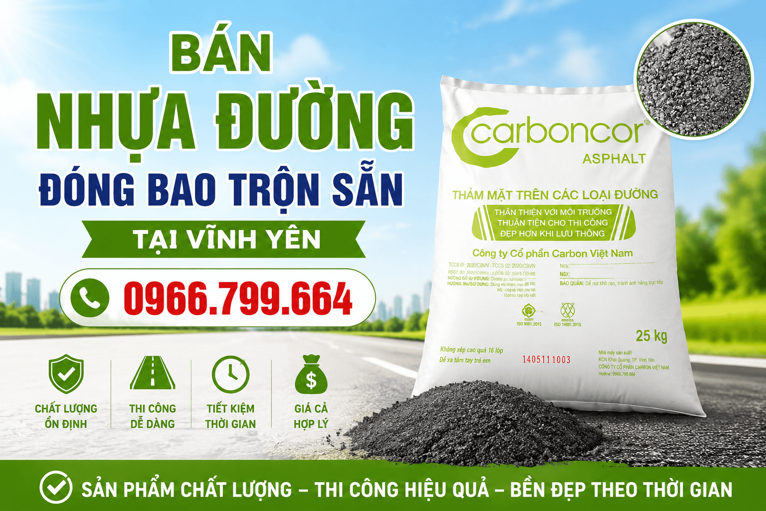 Bán Nhựa Đường Đóng Bao Trộn Sẵn