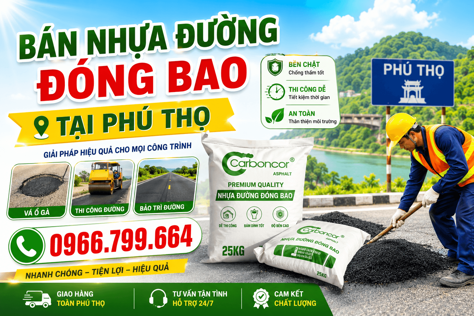 Bán Nhựa Đường Đóng Bao Uy Tín