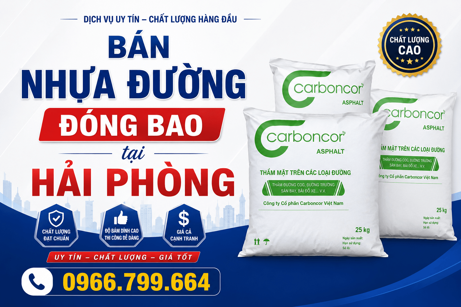 Bán Nhựa Đường Đóng Bao ở Hải Phòng