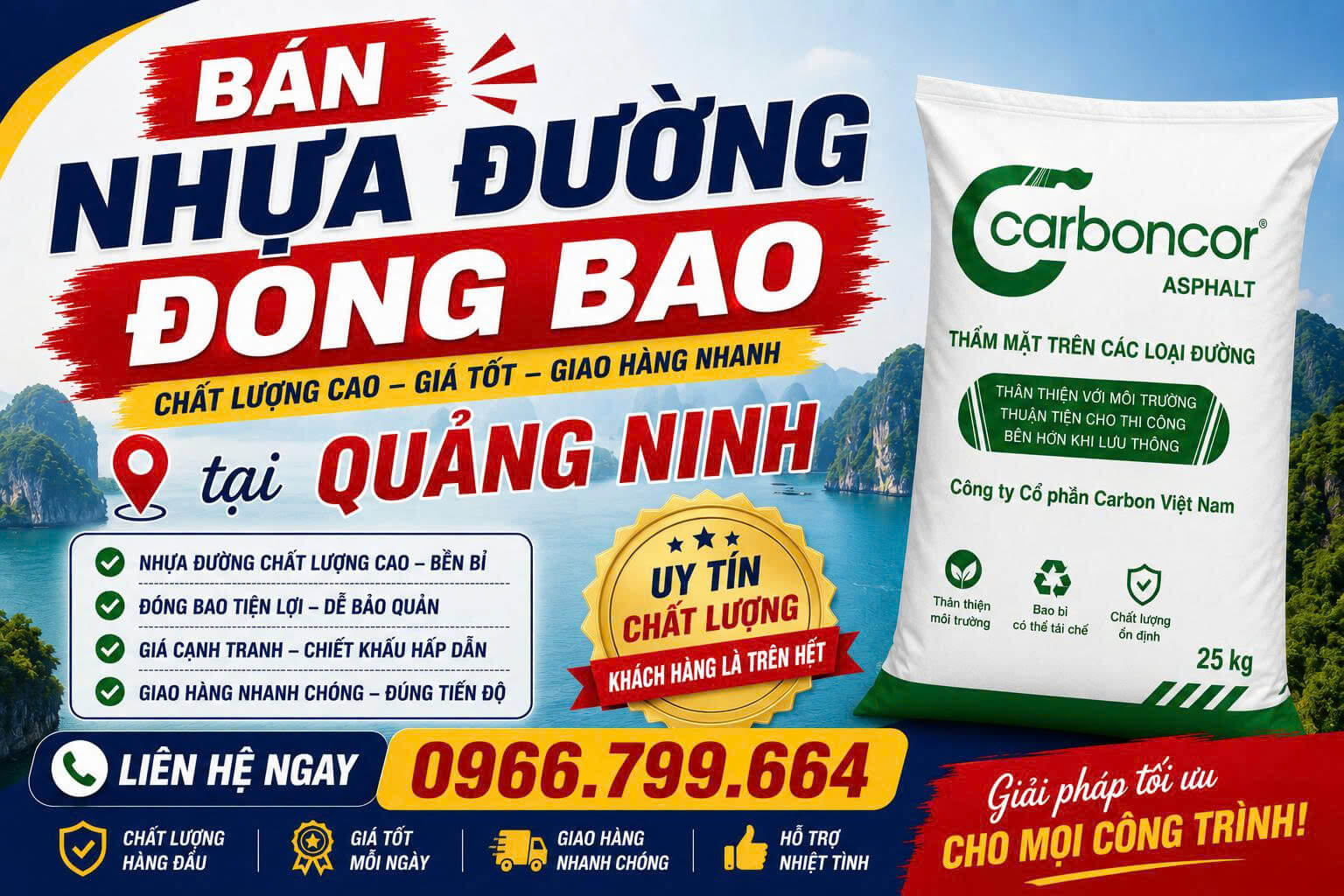 Bán Nhựa Đường Đóng Bao ở Quảng Ninh