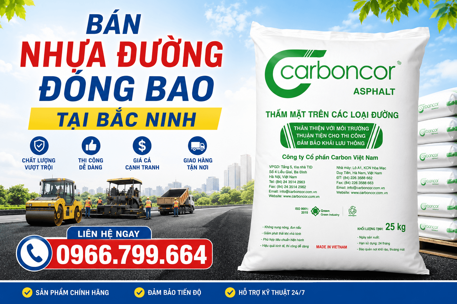 Bán Nhựa Đường Đóng Bao ở Tại Bắc Ninh