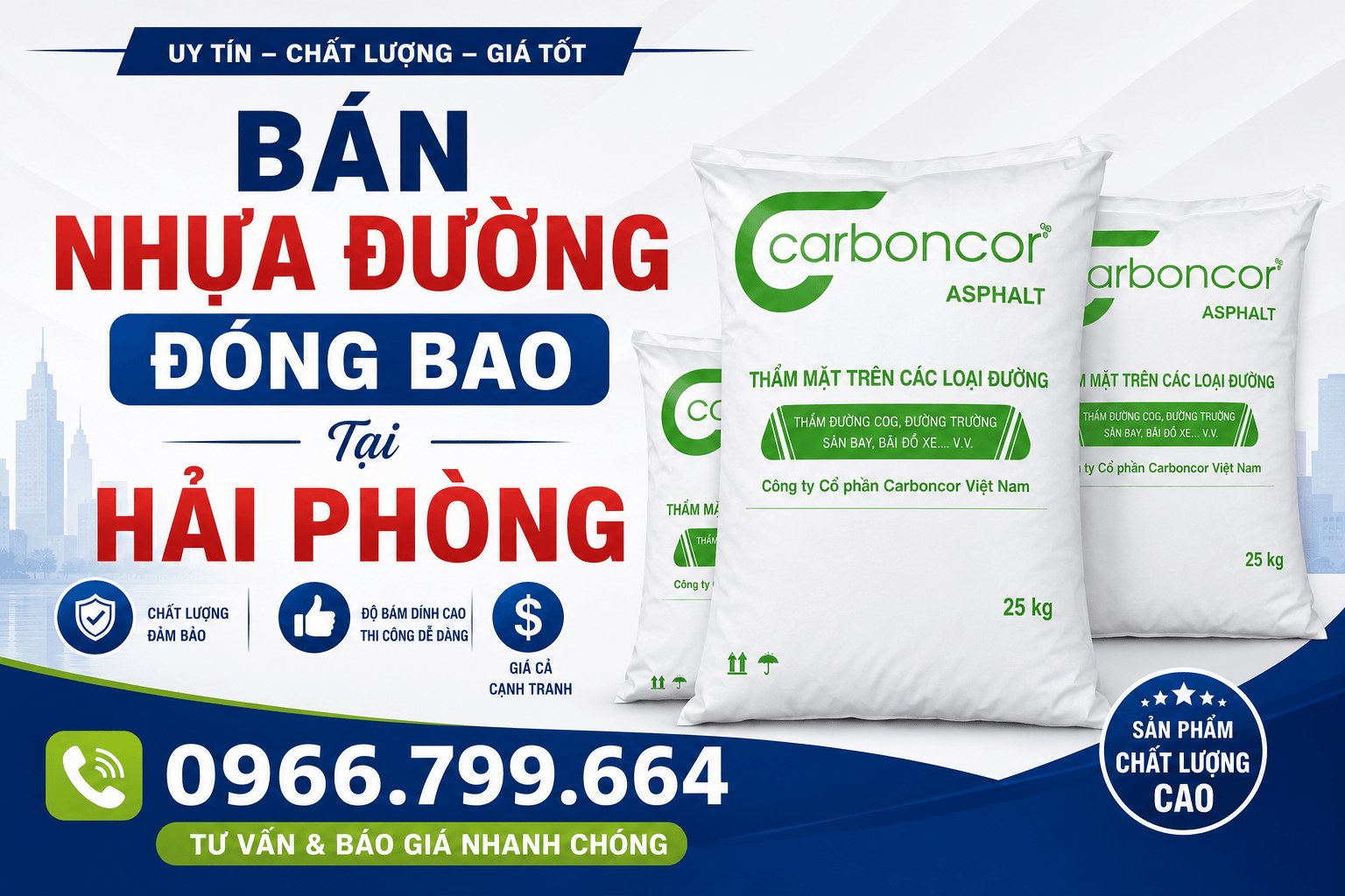 Bán Nhựa Đường Đóng Bao ở Tại Hải Phòng