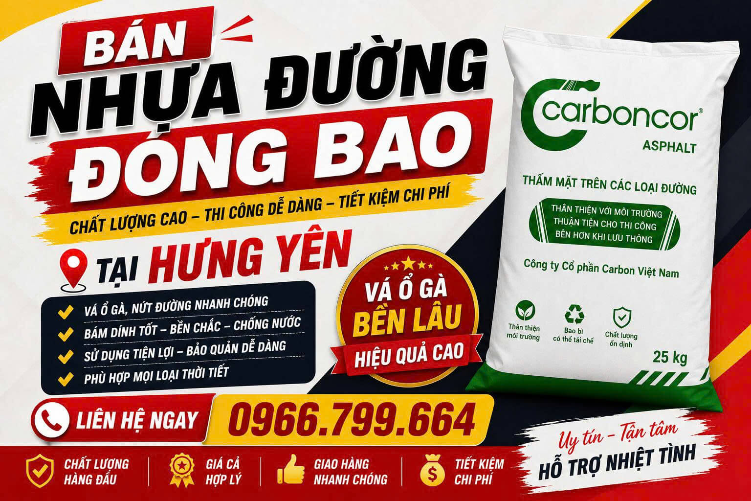 Bán Nhựa Đường Đóng Bao ở Tại Hưng Yên