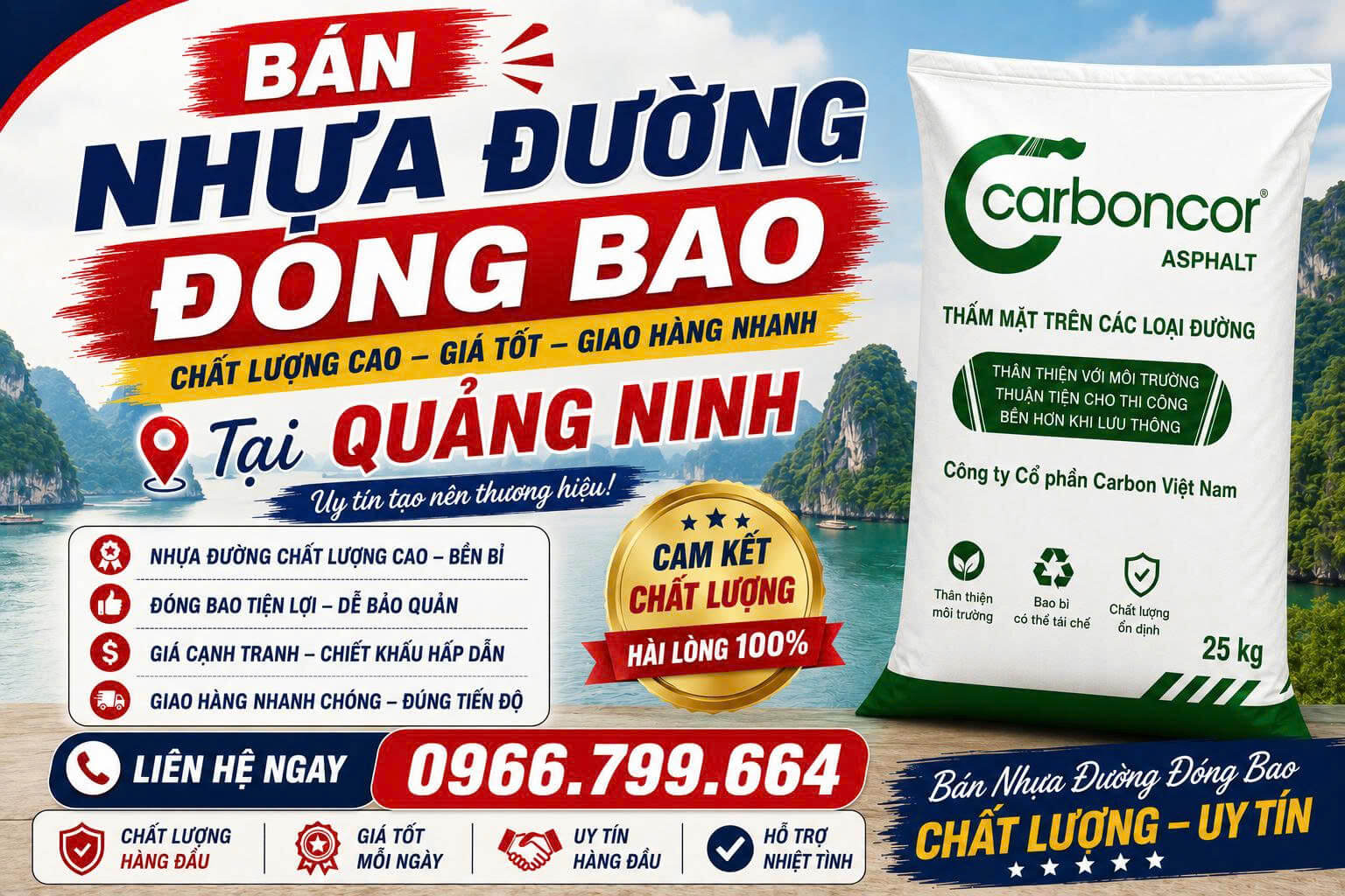 Bán Nhựa Đường Đóng Bao ở Tại Quảng Ninh