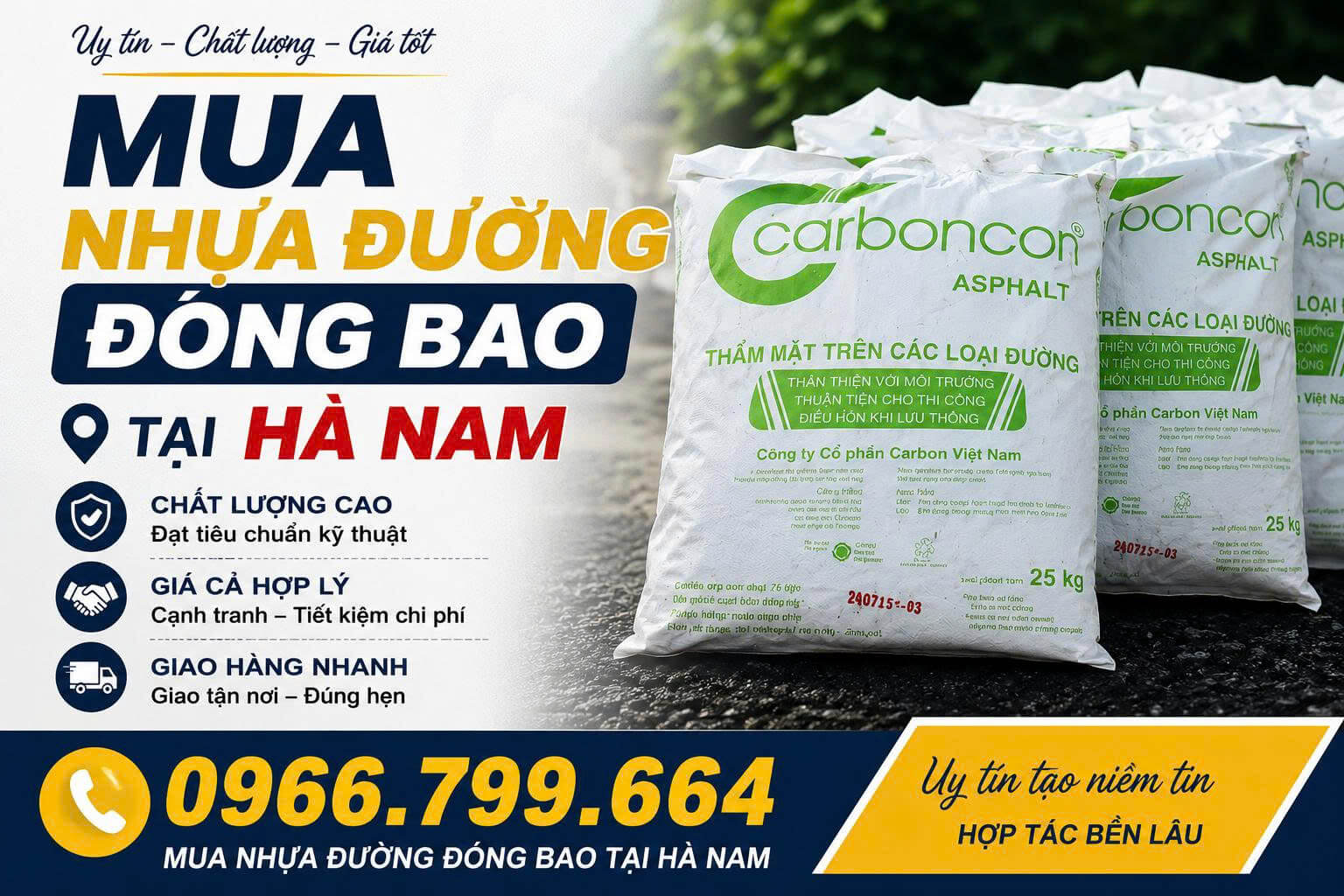 Bán Nhựa Đường Đóng Bao ở tại Hà Nam