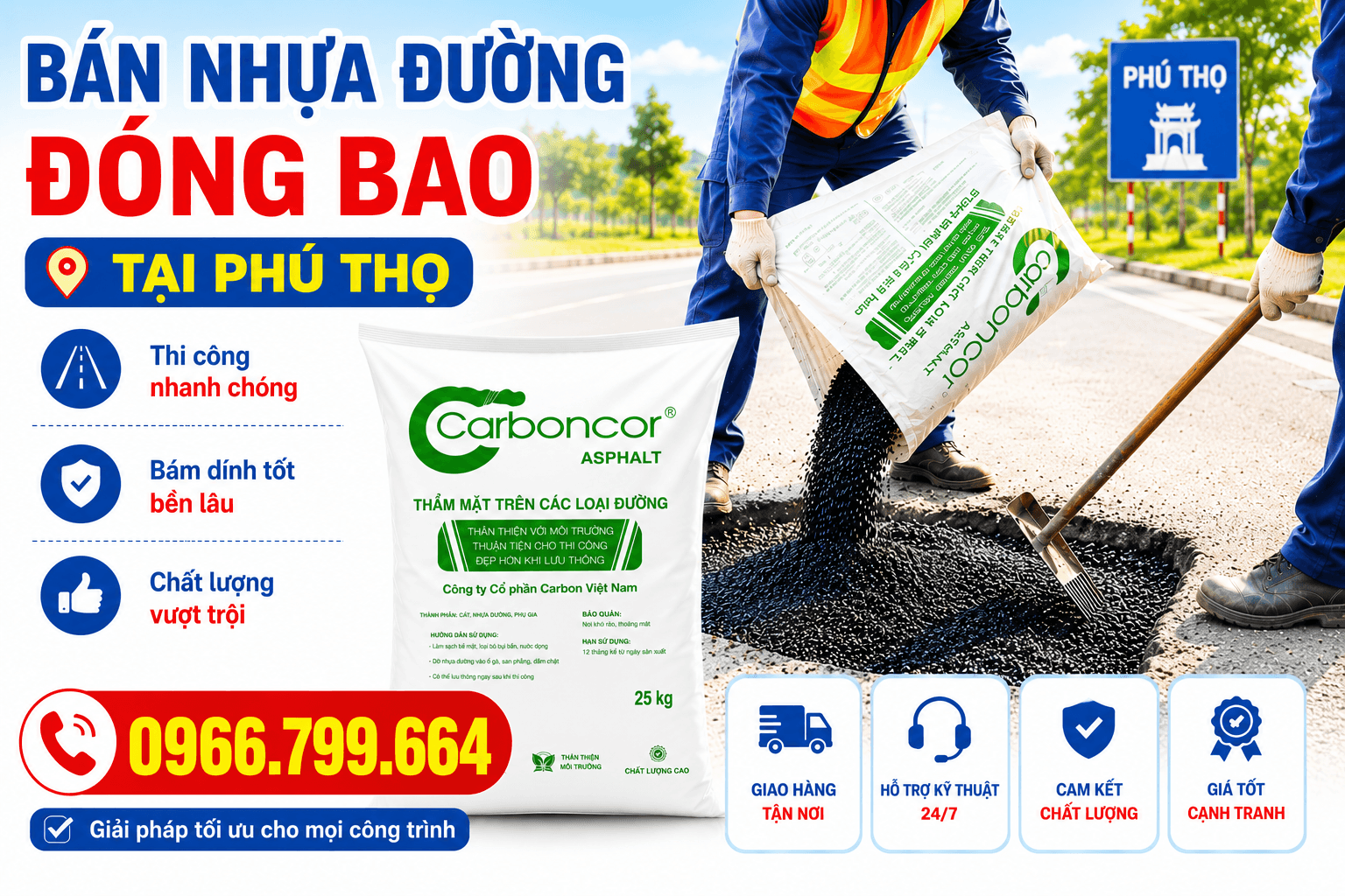 Bán Nhựa Đường Đóng Bao