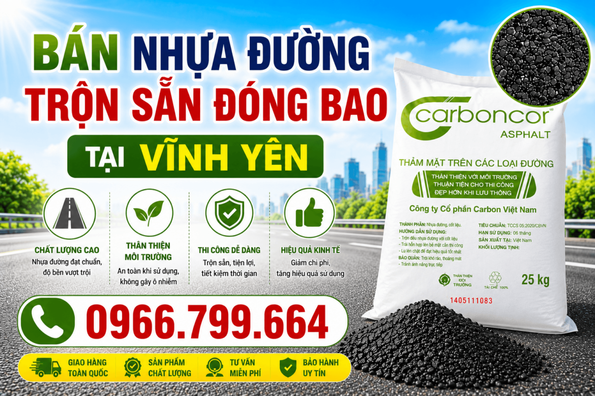 Bán Nhựa Đường Trộn Sẵn Đóng Bao