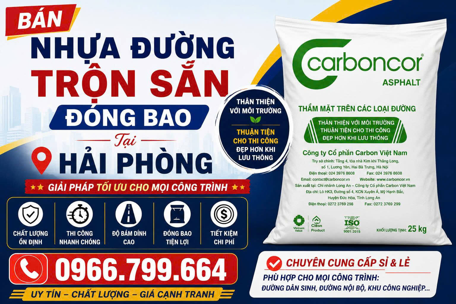 Bán Nhựa Đường Trộn Sẵn Đóng Bao Tại Hải Phòng