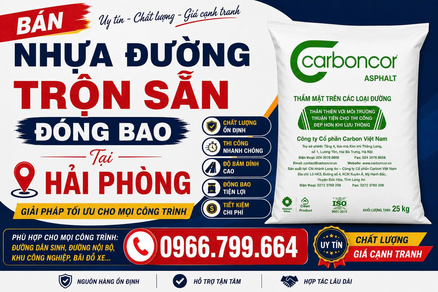 Bán Nhựa Đường Trộn Sẵn Đóng Bao