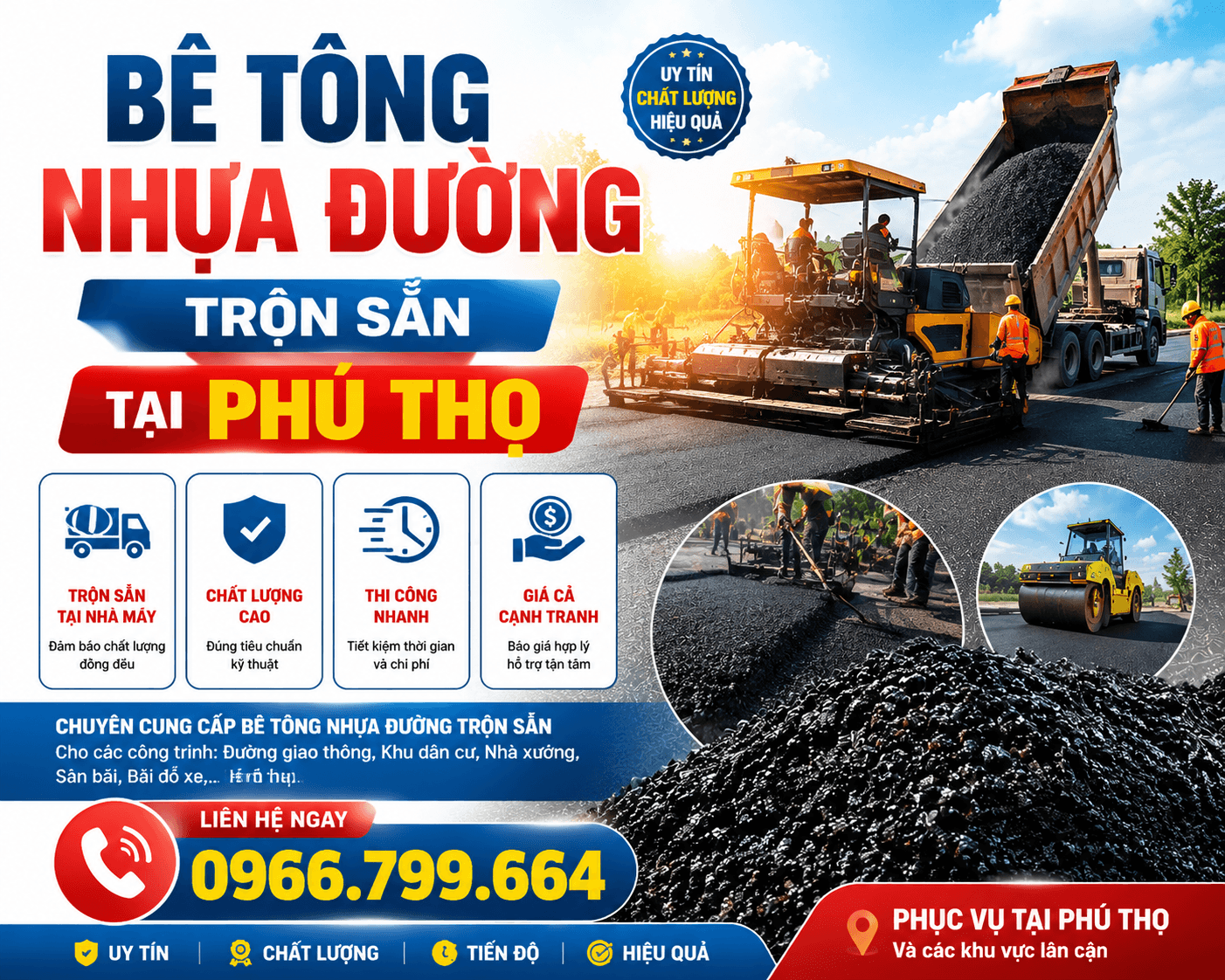 Bê Tông Nhựa Đường Trộn Sẵn Tại Phú Thọ