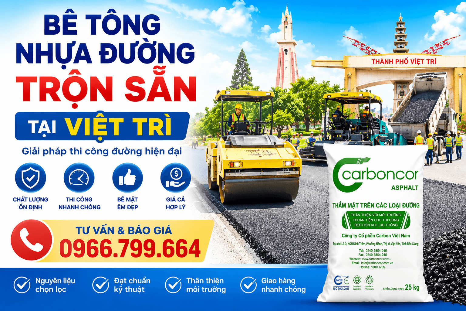 Bê Tông Nhựa Đường Trộn Sẵn Tại Việt Trì