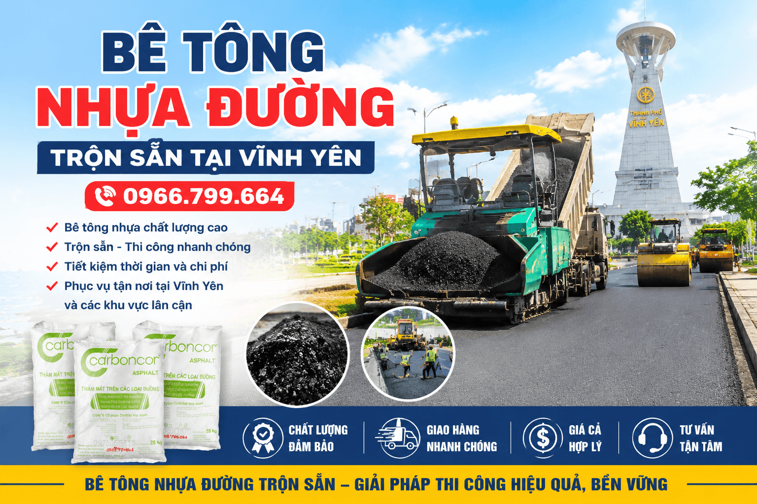 Bê Tông Nhựa Đường Trộn Sẵn Tại Vĩnh Yên