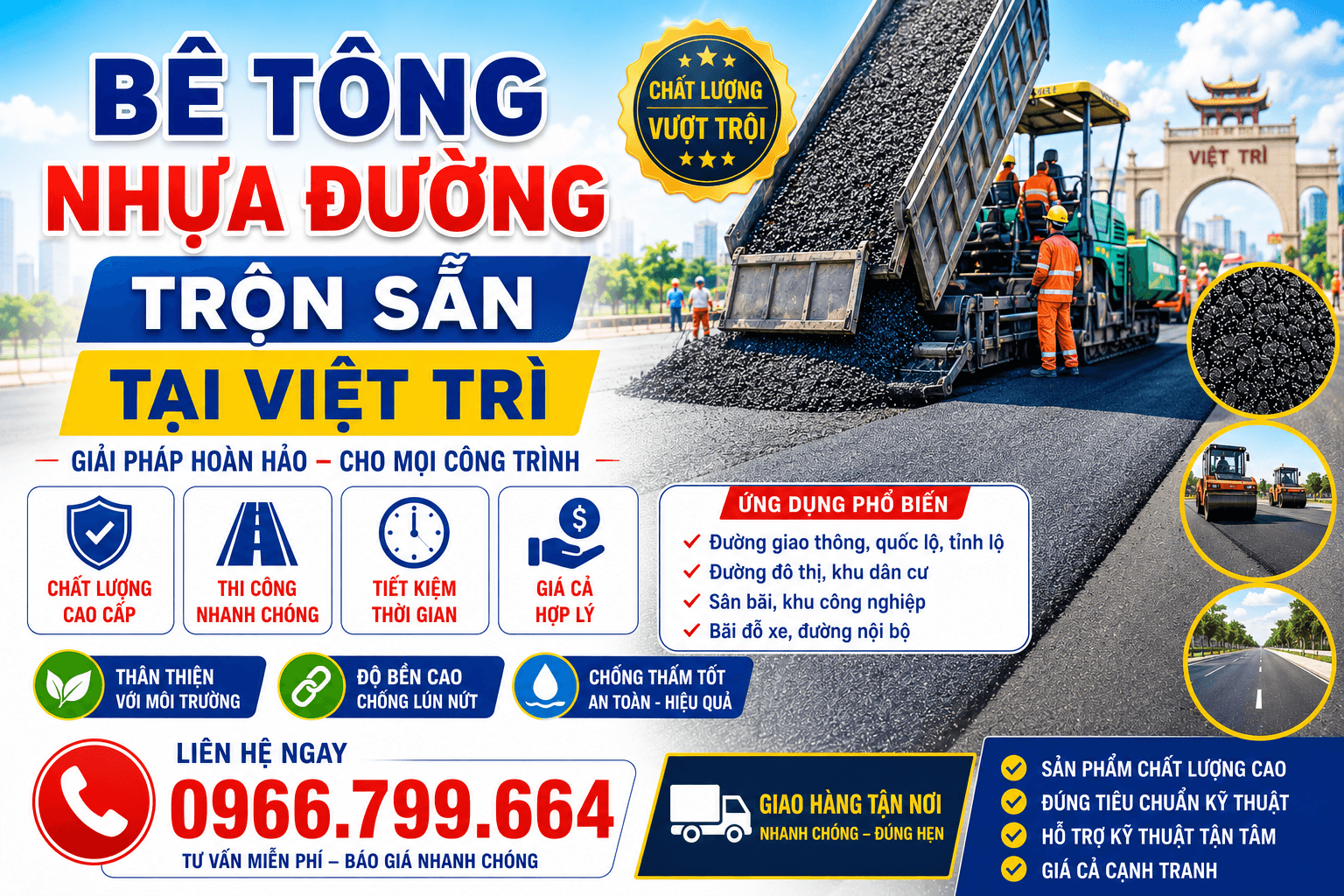 Bê Tông Nhựa Đường Trộn Sẵn Việt Trì