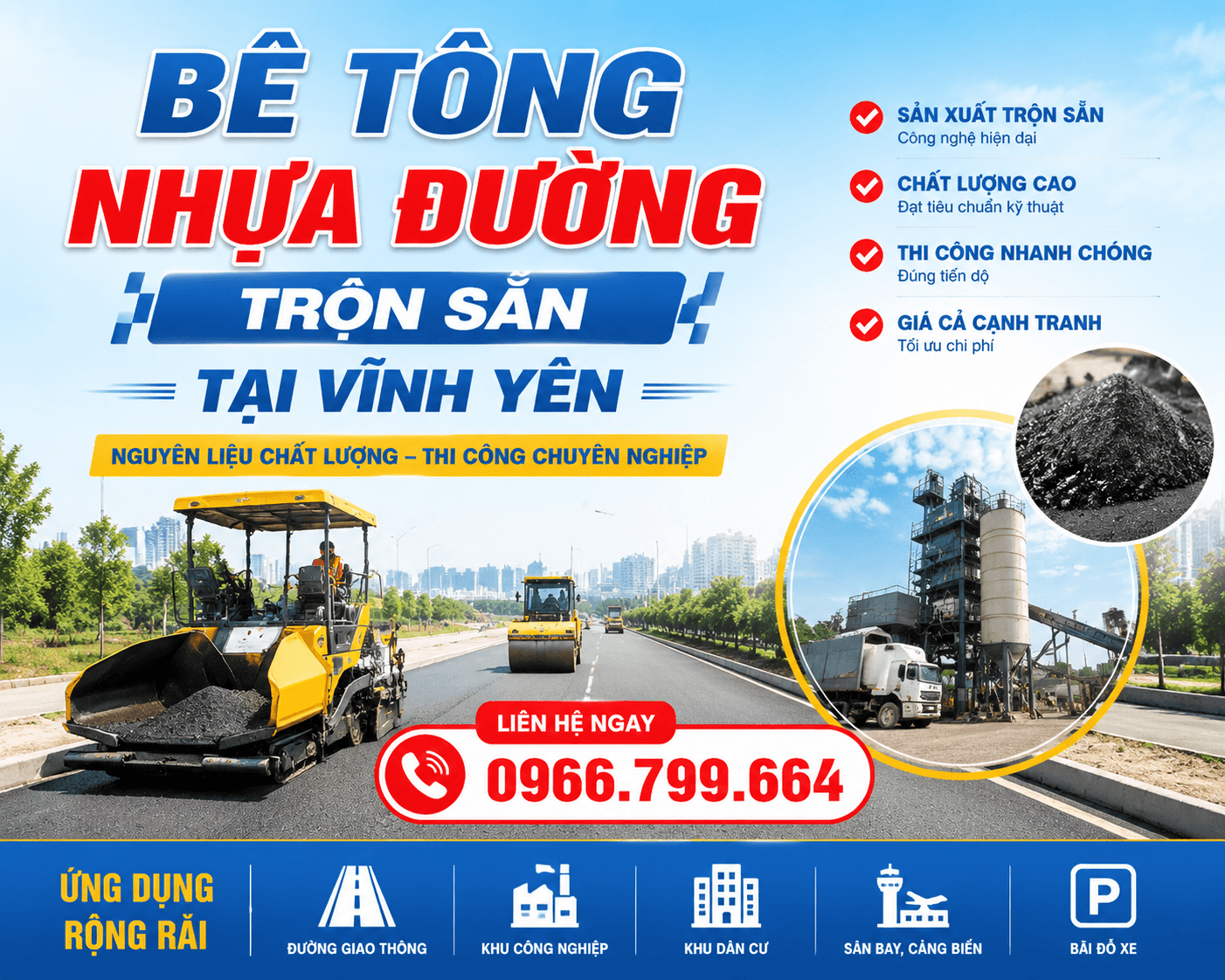 Bê Tông Nhựa Đường Trộn Sẵn Vĩnh Yên