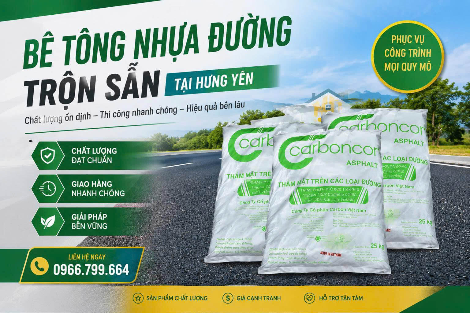 Bê Tông Nhựa Đường Trộn Sẵn ở Hưng Yên