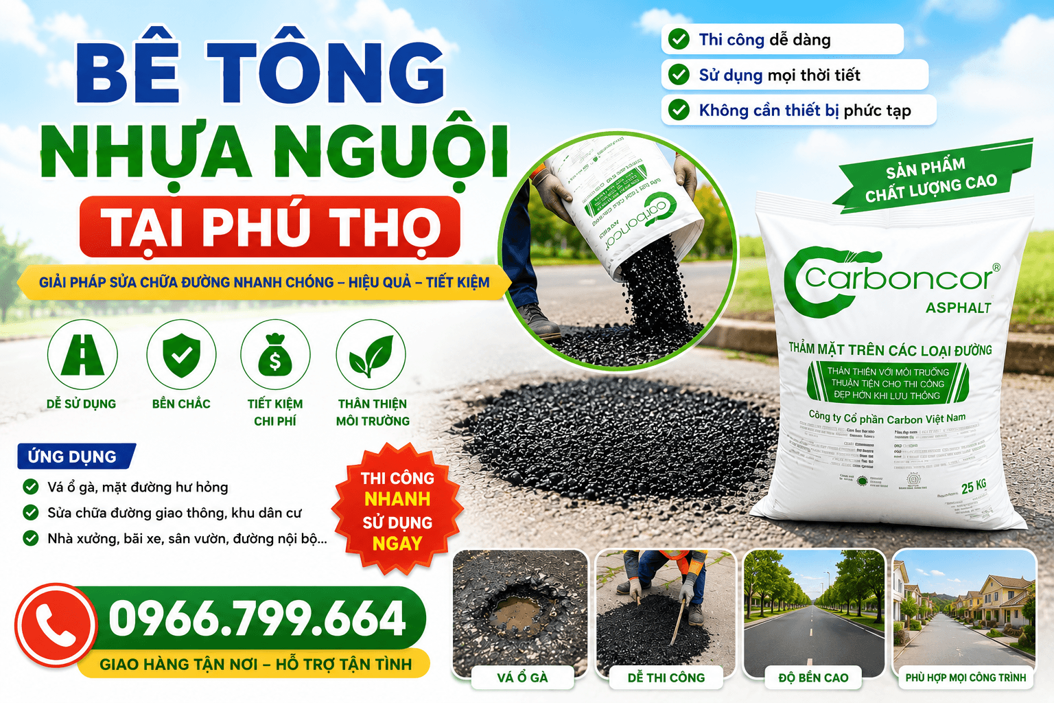 Bê Tông Nhựa Nguội Chất Lượng