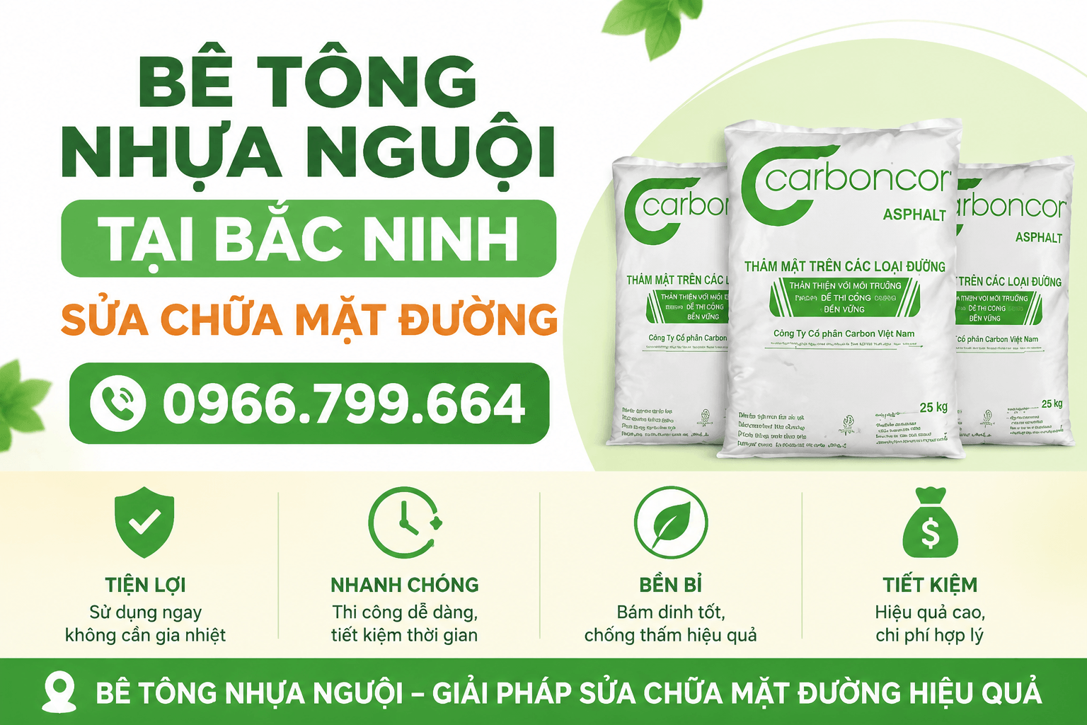 Bê Tông Nhựa Nguội Tại Bắc Ninh Sửa Chữa Mặt Đường