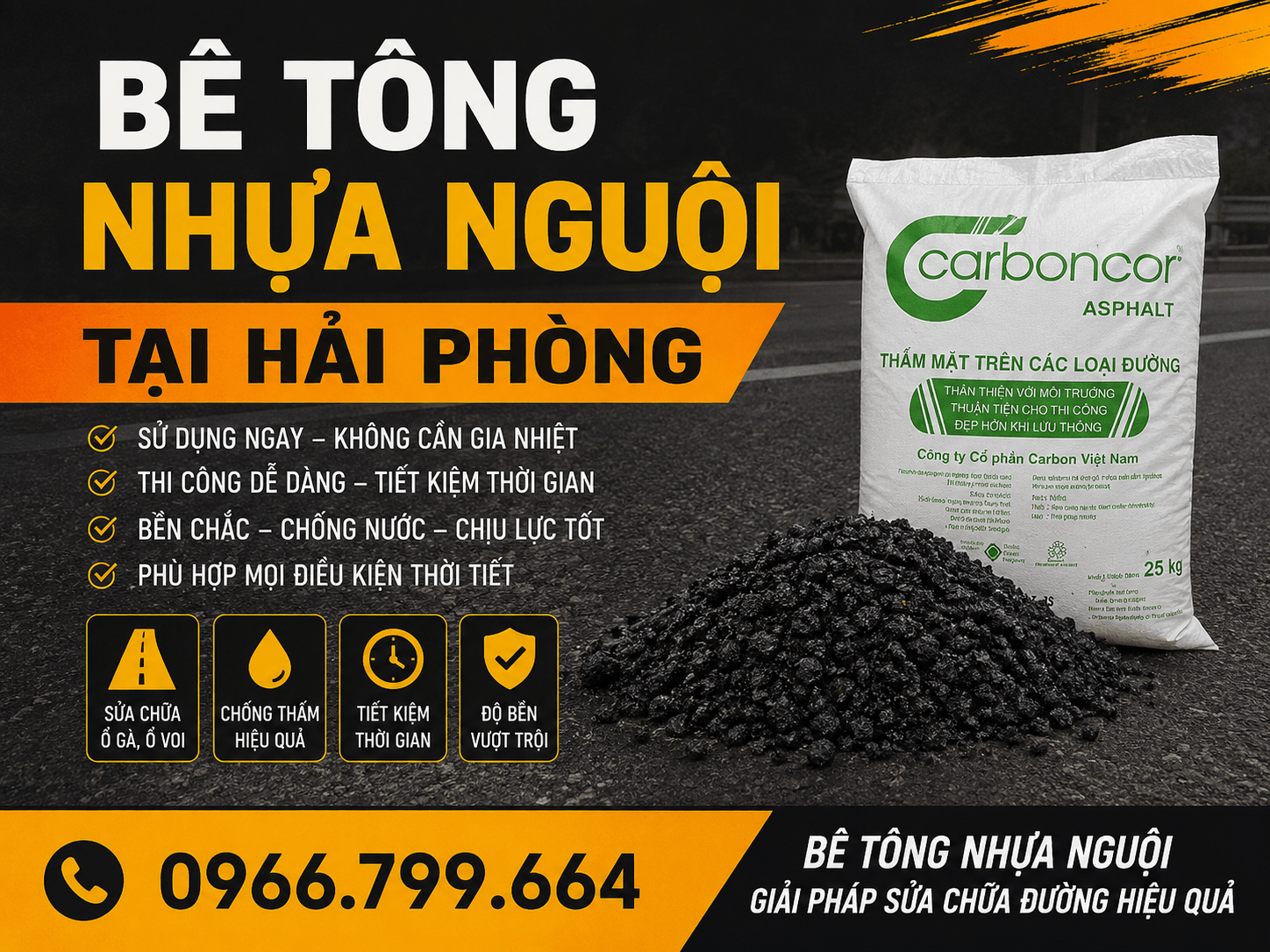 Bê Tông Nhựa Nguội Tại Hải Phòng