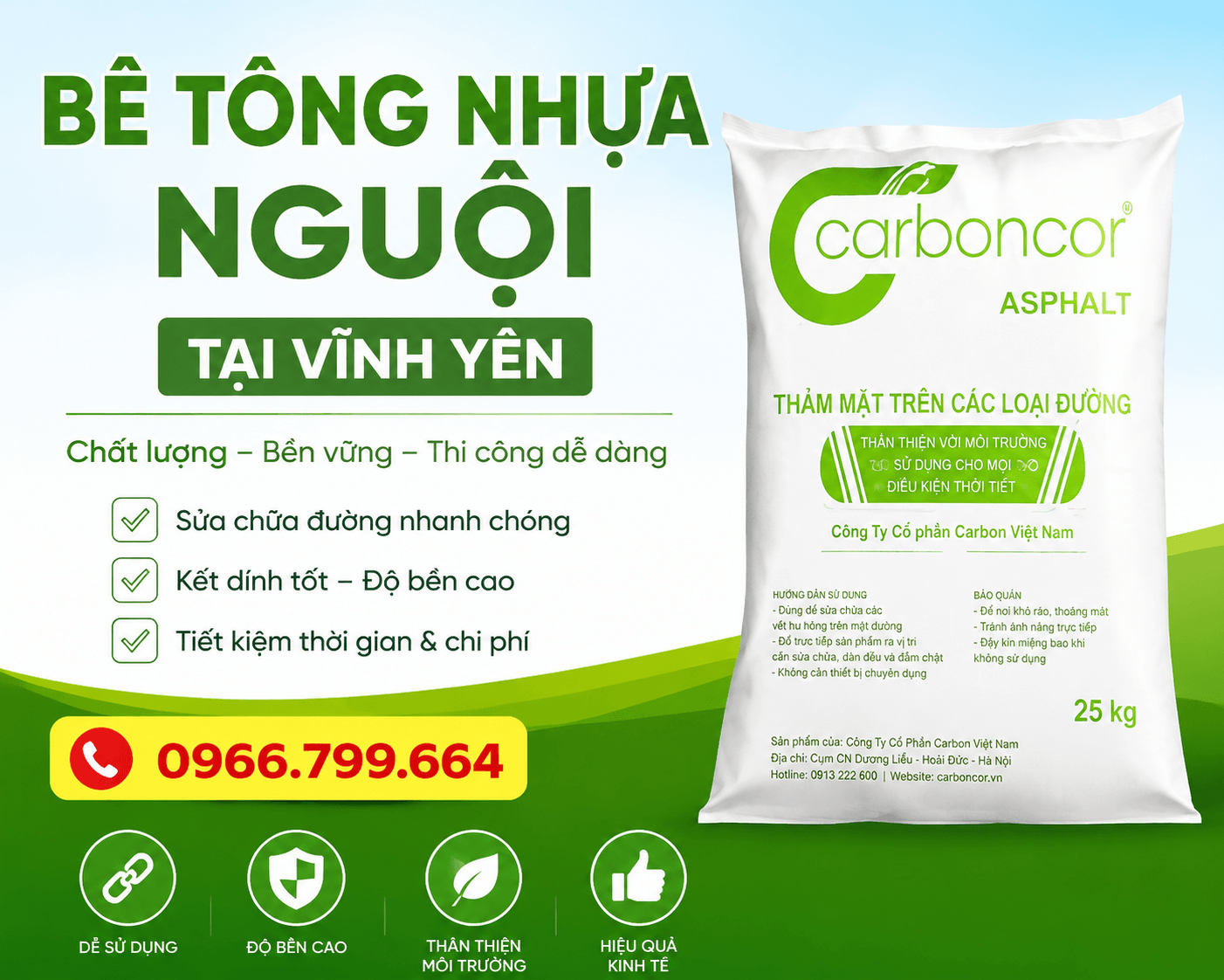 Bê Tông Nhựa Nguội Tại Vĩnh Yên