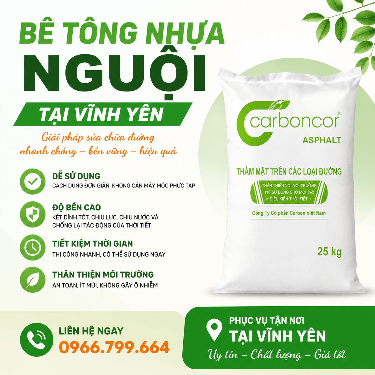 Bê Tông Nhựa Nguội ở Tại Vĩnh Yên
