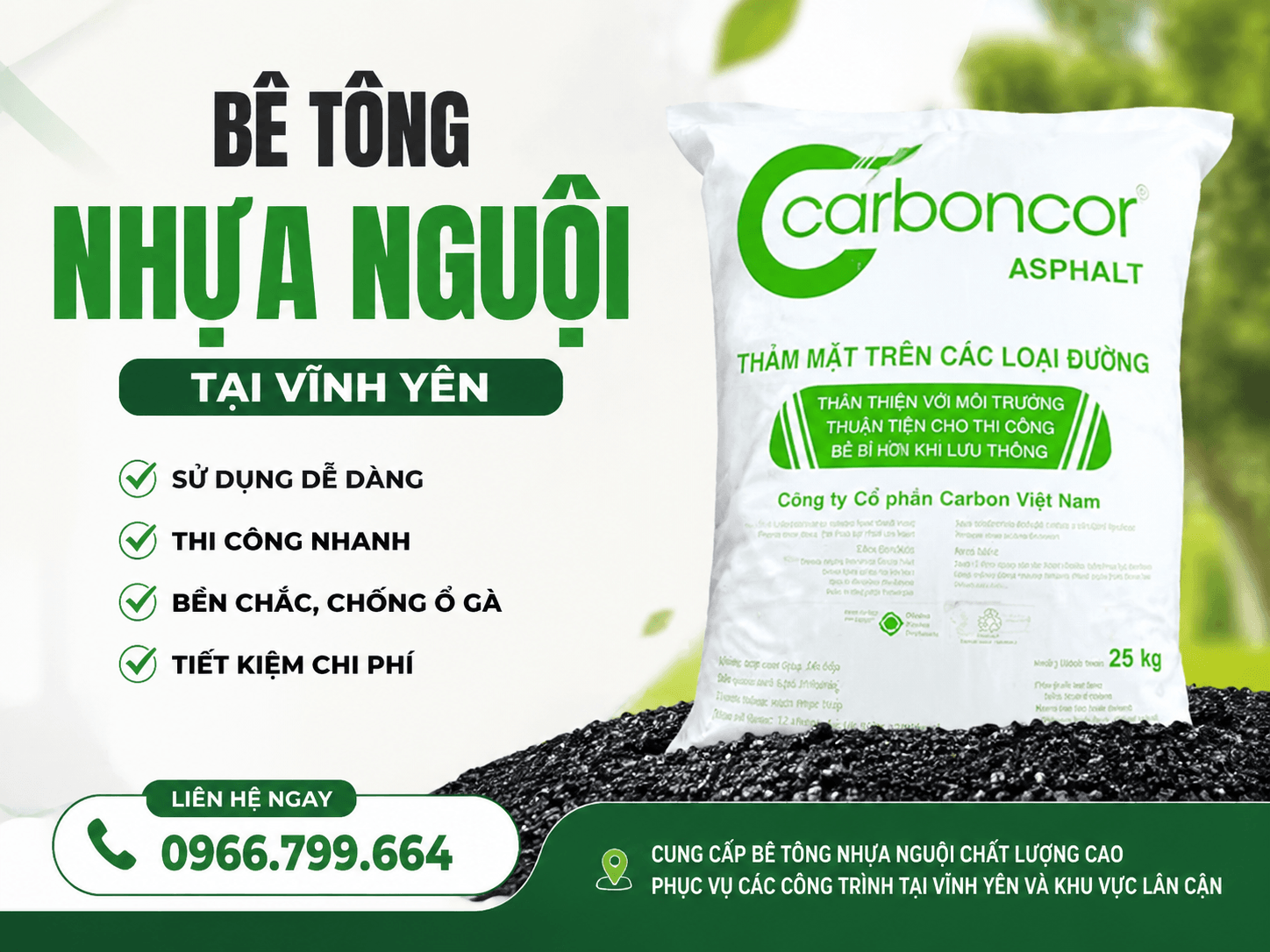 Bê Tông Nhựa Nguội ở Vĩnh Yên