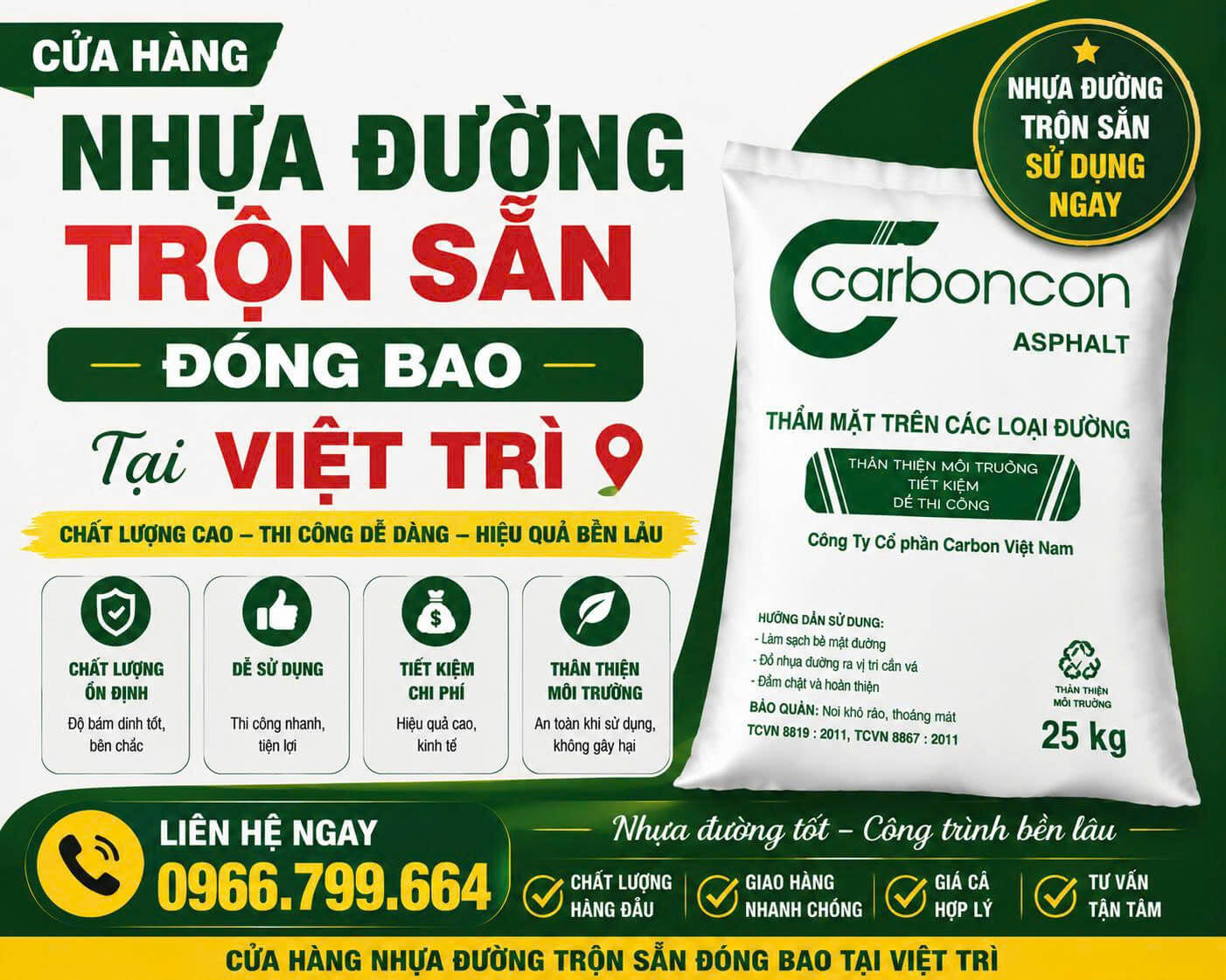 Cửa Hàng Nhựa Đường Trộn Sẵn Đóng Bao