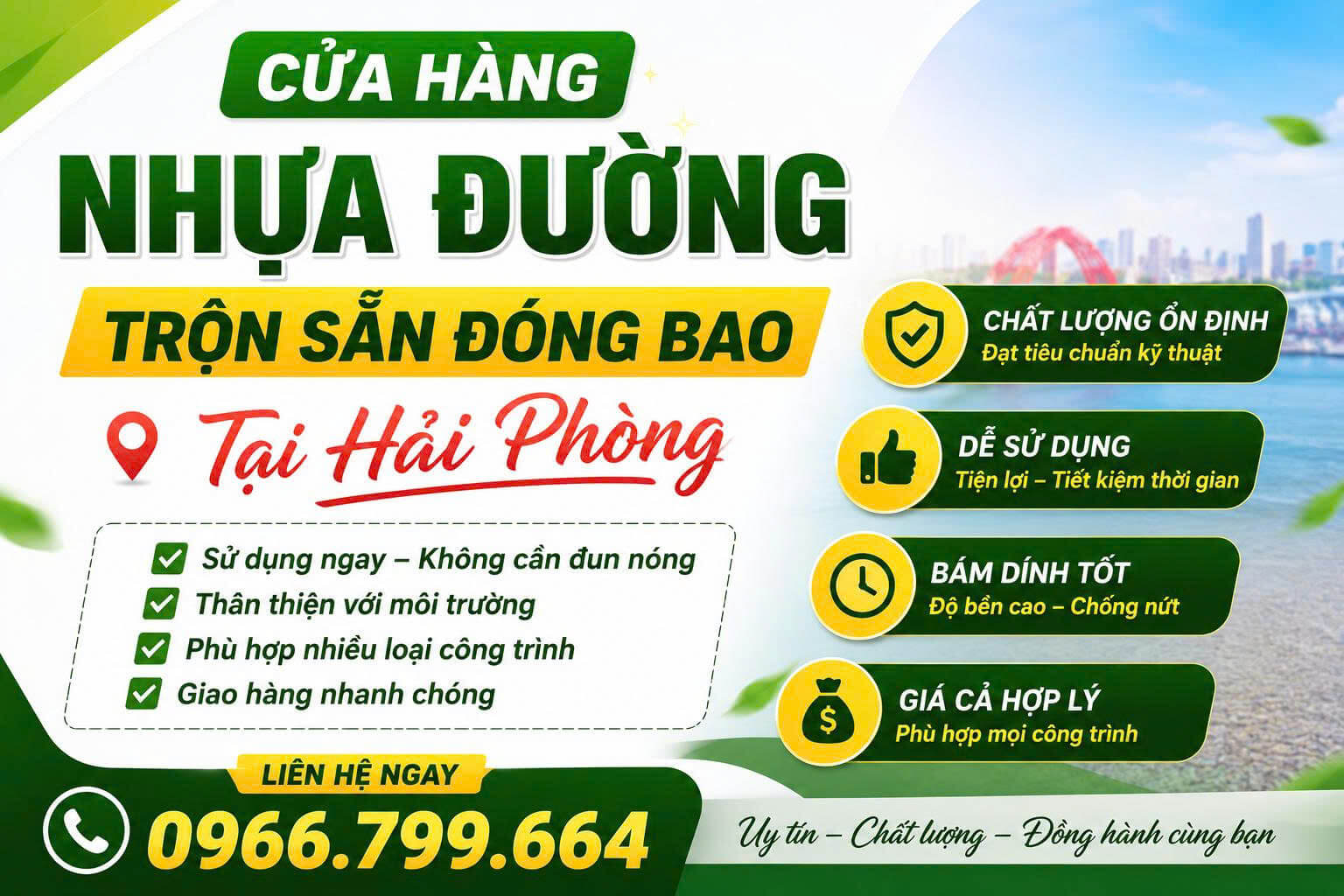 Cửa Hàng Nhựa Đường Trộn Sẵn Đóng Bao ở Hải Phòng
