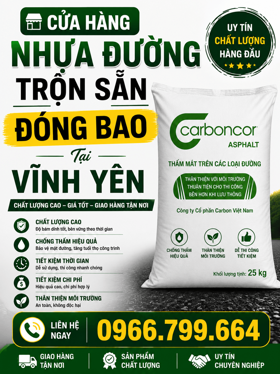 Cửa Hàng Nhựa Đường Trộn Sẵn Đóng Bao ở Tại Vĩnh Yên