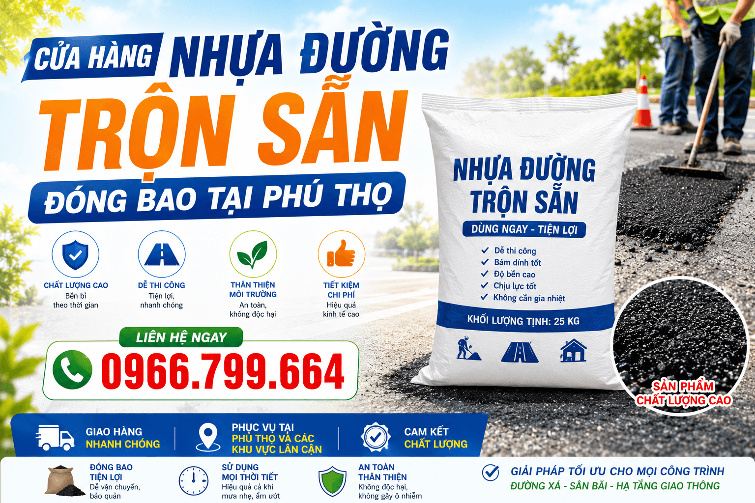 Cửa Hàng Nhựa Đường Trộn Sẵn Đóng Bao ở tại Phú Thọ