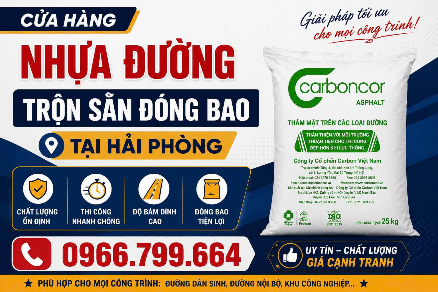 Cửa Hàng Nhựa Đường Trộn Sẵn Đóng Bao