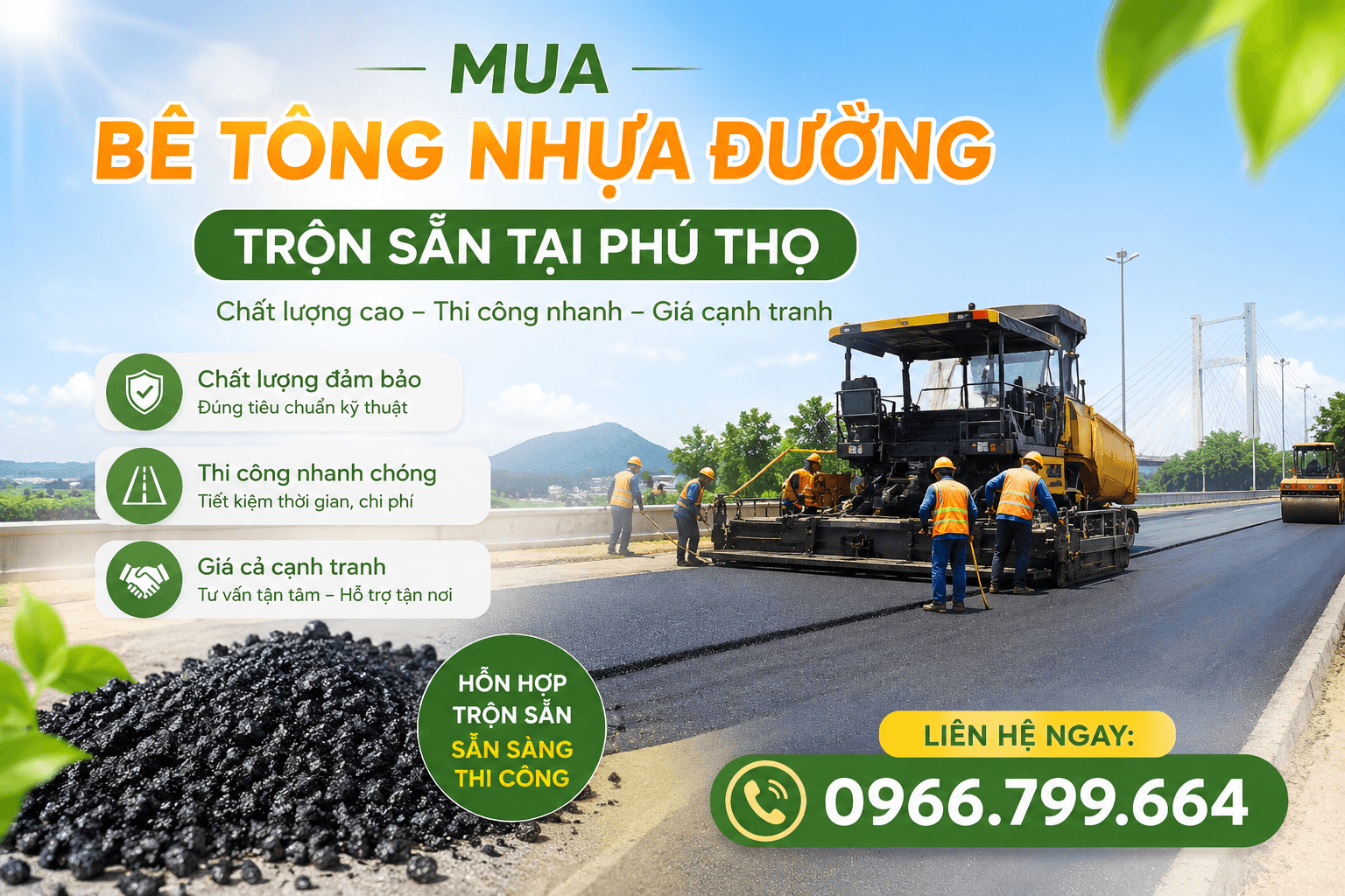 Mua Bê Tông Nhựa Đường Trộn Sẵn Phú Thọ