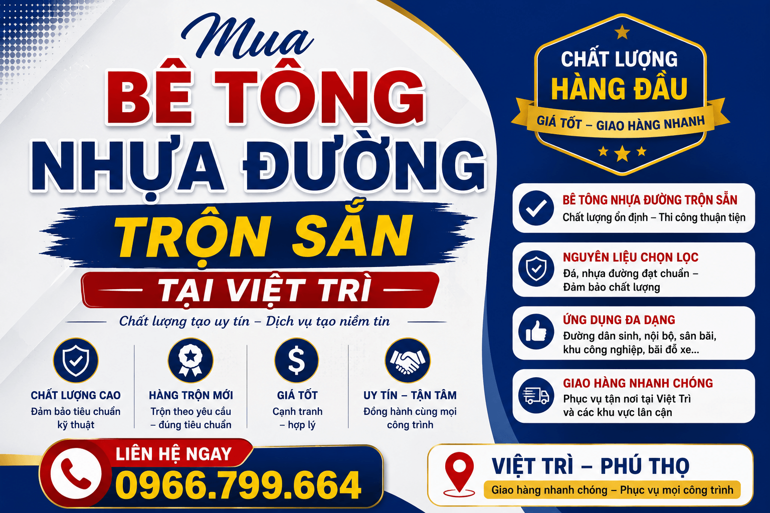 Mua Bê Tông Nhựa Đường Trộn Sẵn Tại Việt Trì