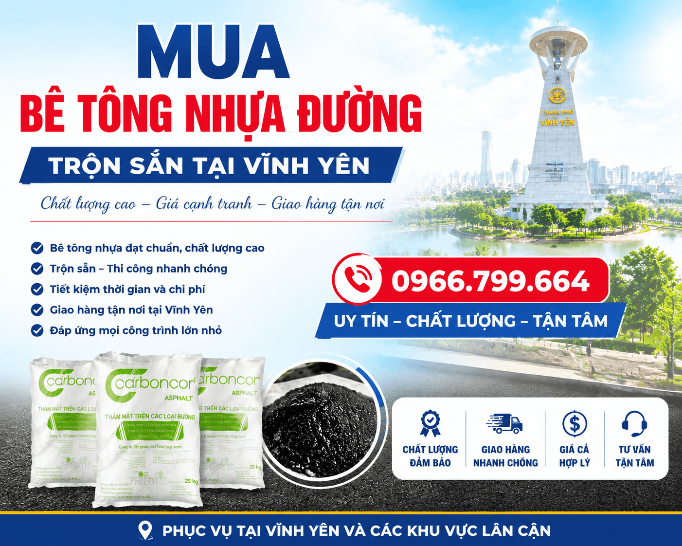 Mua Bê Tông Nhựa Đường Trộn Sẵn Vĩnh Yên