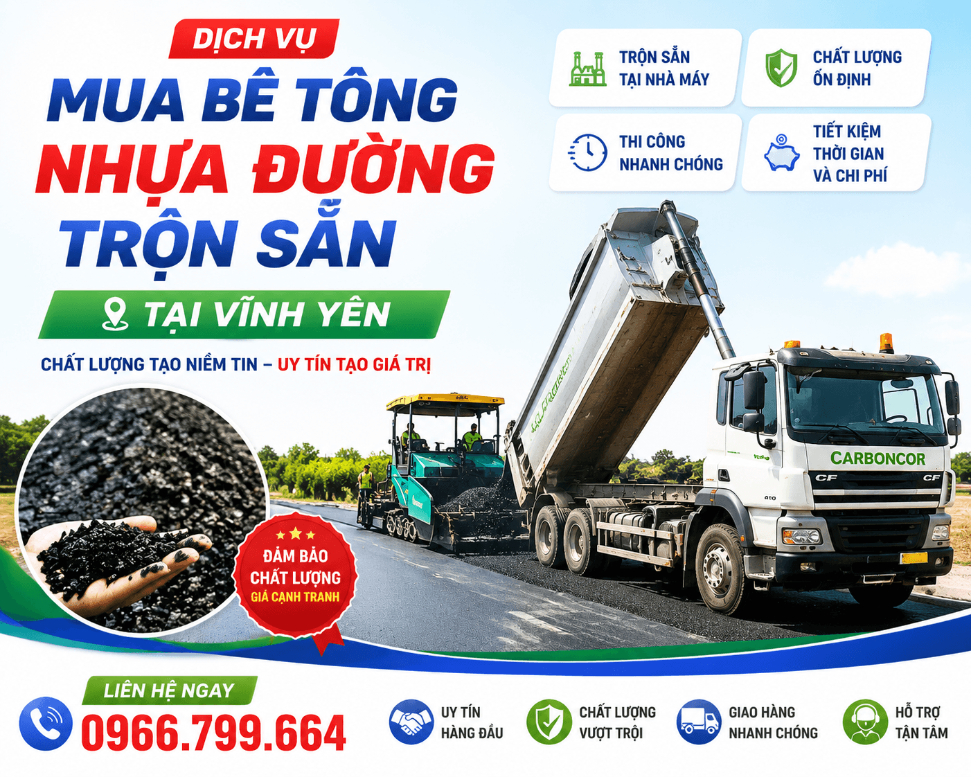 Mua Bê Tông Nhựa Đường Trộn Sẵn ở Tại Vĩnh Yên