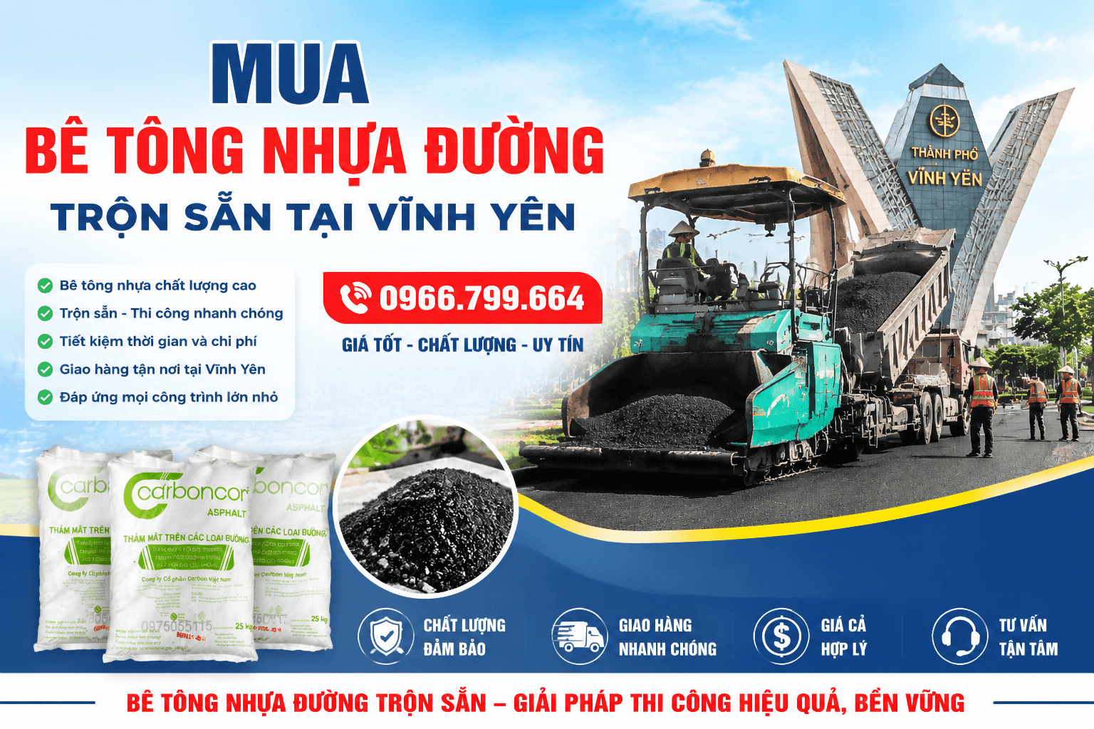 Mua Bê Tông Nhựa Đường Trộn Sẵn ở Vĩnh Yên