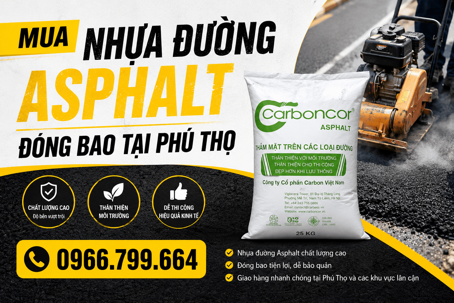 Mua Nhựa Đường Asphalt Đóng Bao Phú Thọ