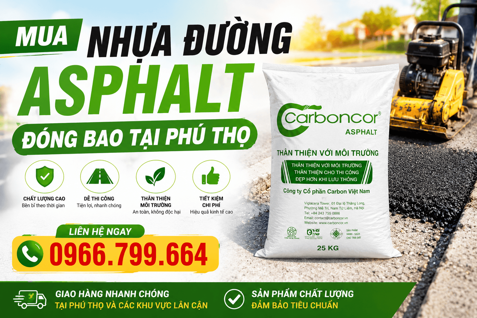 Mua Nhựa Đường Asphalt Đóng Bao Tại Phú Thọ