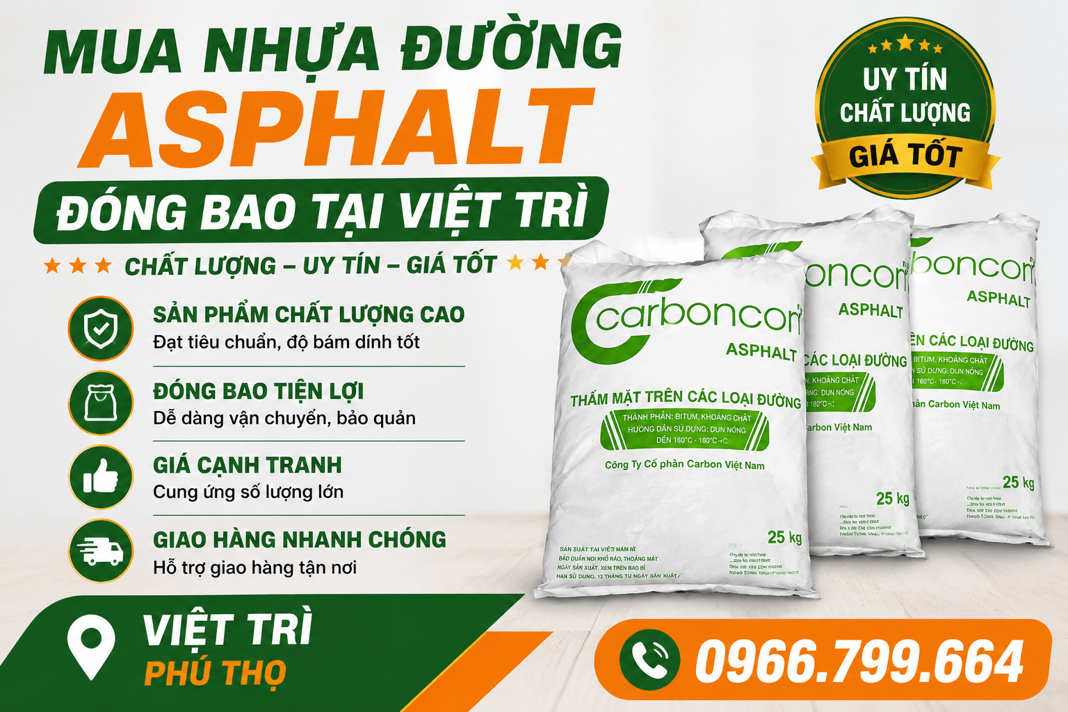 Mua Nhựa Đường Asphalt Đóng Bao Tại Việt Trì