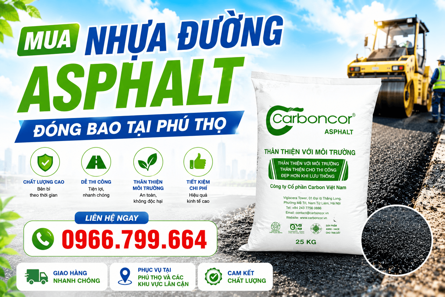Mua Nhựa Đường Asphalt Đóng Bao ở Tại Phú Thọ